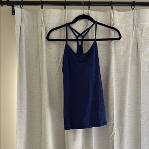 Women's VS Sport Navy Blue Strappy Top, Shelf Bra
